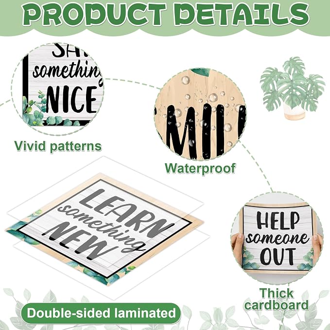 Inspirational Bulletin Board Set Eucalyptus Back to School Classroom Decorations Today is A Good Day Quotes Bulletin Board Greenery Cutout for Student Teacher School Office Classroom Wall Decoration
