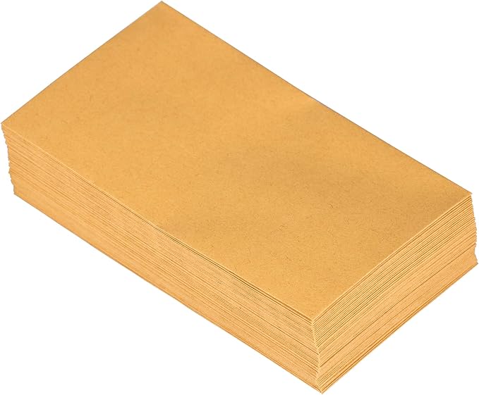 JAM PAPER #5.5 Coin Business Envelopes with Peel and Seal Closure - 3 1/8 x 5 1/2 - Brown Kraft Manila - 50/Pack