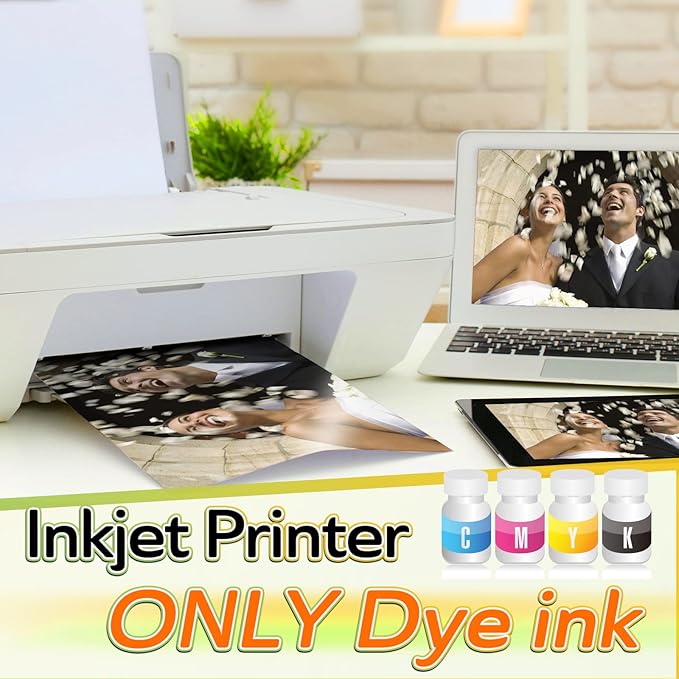 Koala Inkjet Thin Semi-Glossy Photo Paper 8.5x11 Inches 100 Sheets Compatible with Inkjet Printer for Brochure Flyer Printing 6Mil Use DYE INK 30LB