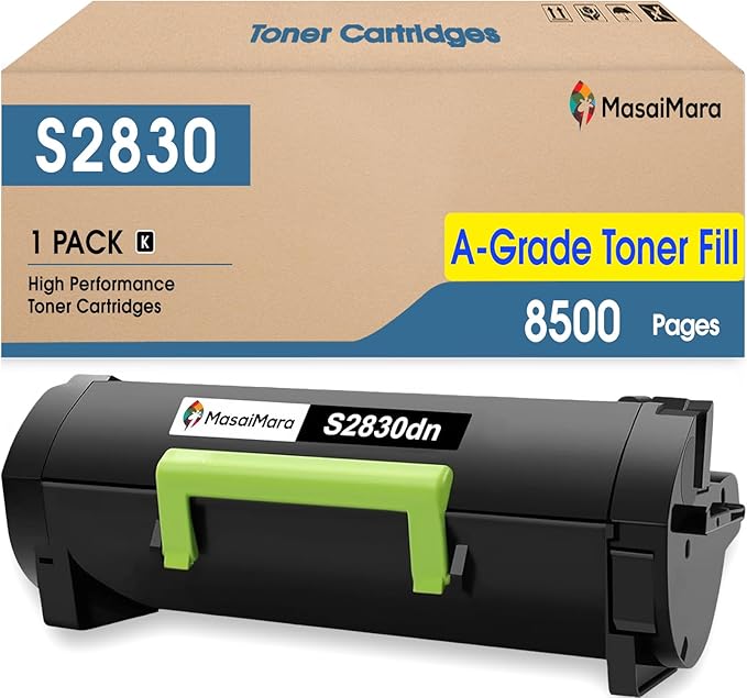 MasaiMara Compatible Black S2830 (Ggctw) High Yield Laser Toner Cartridge Replacement for Dell (8500 Page Yield) S2830 S2830dn 2830 dn 2830dn Smart Series Ink Printers