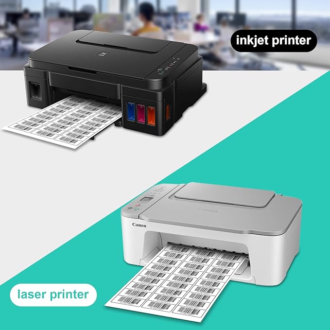 1" X 2-5/8" Address Labels 30 Per Sheet Sticker Paper for Laser and Inkjet Printers, 8.5"×11" White- 3000 Labels
