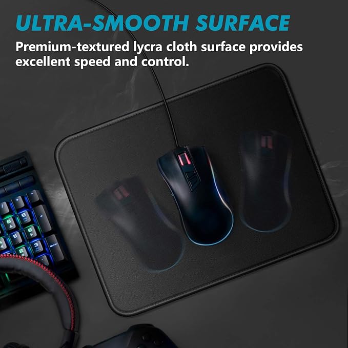 TONOS Mouse Pads 8 3/4 x 11 in with Stitched Edges and Non-Slip Rubber Base, Premium Textured Mouse Mat for Computers, Laptop, Gaming, Office & Home (12 pcs)