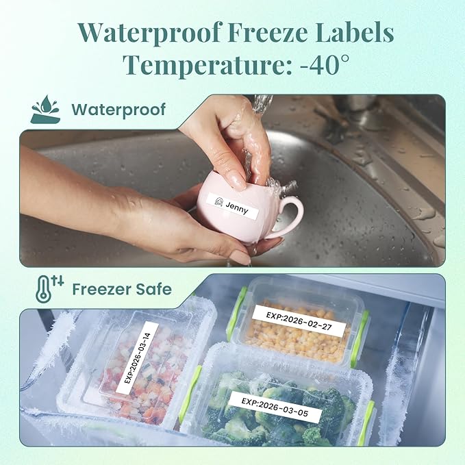 Phomemo Label Maker Machine with 4 Tape, P12 Bluetooth Small Label Makers Ribbon Printer Machine Thermal Transfer Labeler with Multiple Templates for School Name Tags Clothes Gift Wrapping Home, Green