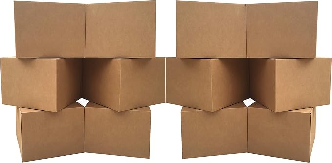 Large Moving Boxes 20" x 20" x 15" Pack of 12, Corrugated Cardboad Boxes For Packing, Shipping, Packing & Moving | Sturdy Corrugated Cardboard Construction for Moving, Shipping, and Storage