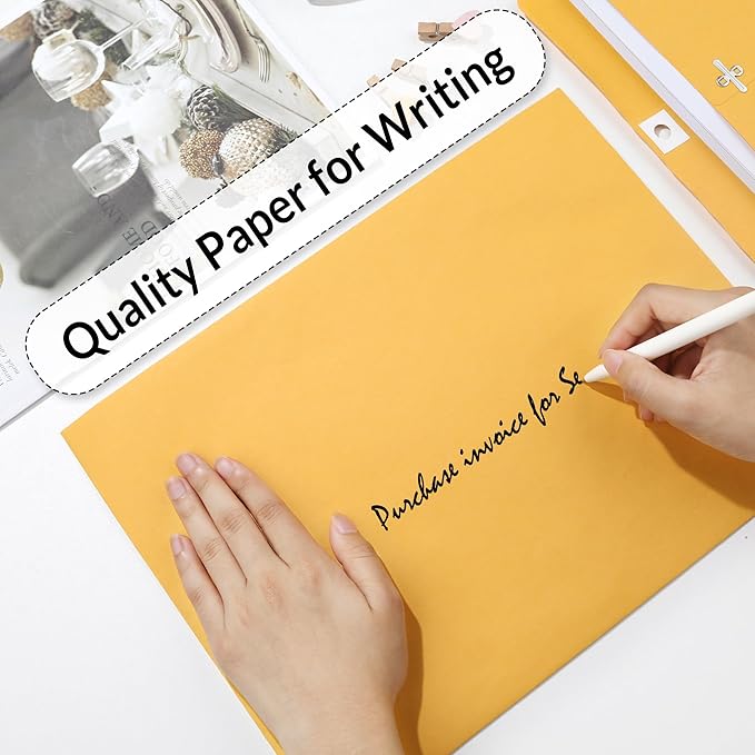 SUNEE Manilla Envelops, 10"x13" Brown Kraft Envelopes with Clasp Closure, 28-lb Paper Mailing Envelopes, 100 Count Great for Filing, Storing or Mailing Documents