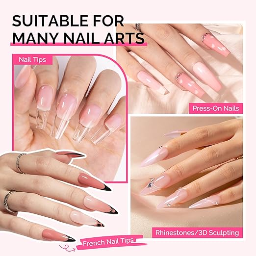 MelodySusie Super Strong Nail Glue Semi Solid Glue Press On Nails, 2PCS | Quick Drying, No UV Lamp Needed, Long Lasting, Nail Glues DIY Home Salon Manicure