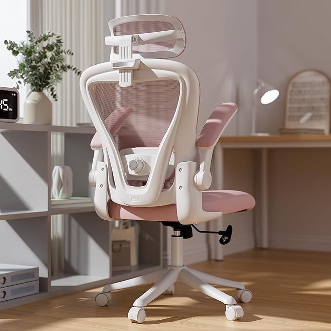 Ergonomic Office Chair with Memory Foam Seat, Computer Desk Chair | 3.5" Memory Foam Cushion, 3D Adjustable Headrest, Lumbar Support, Flip-Up Armrests, Breathable Mesh, 330LBS Weight Capacity