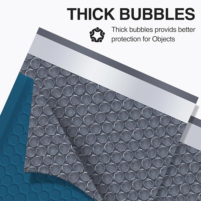 UCGOU Bubble Mailers 5x8.6" Usable Size 5x7" Padded Bags Navy Blue 100 Pack | Waterproof Lightweight Padded Envelopes,Opaque Self Seal Adhesive Boutique Bulk Shipping Bags for Jewelry Makeup Supplier