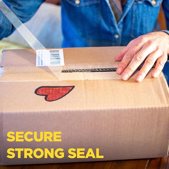 Scotch Secure Seal Packing Tape, Ultra Clear, Reliable and Durable Seal, 1.88 in x 800 in., 1 Packaging Roll with Dispenser