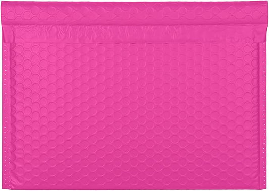 Pink Side-Loading Bubble Mailers 12 x 9 Inches,Self-Seal Padded Mailing Envelopes, Pack of 27
