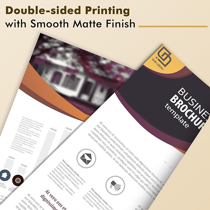 Koala Photo Paper Double-side Matte 8X10 Inches Compatible with Inkjet Printer 48LB for Presentation 100 Sheets 180GSM