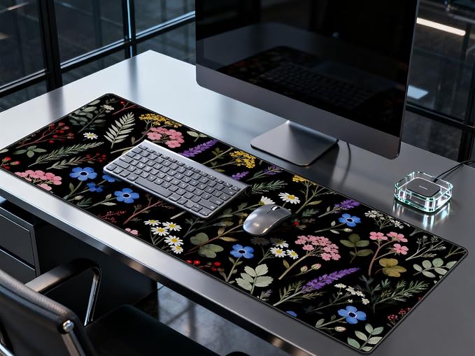 Rinaze Large Gaming Mouse Pad, Extended Mousepad with Superior Micro-Weave Cloth, Comfortable Desk Mat for Gamer, Office and Home 900x400 mm