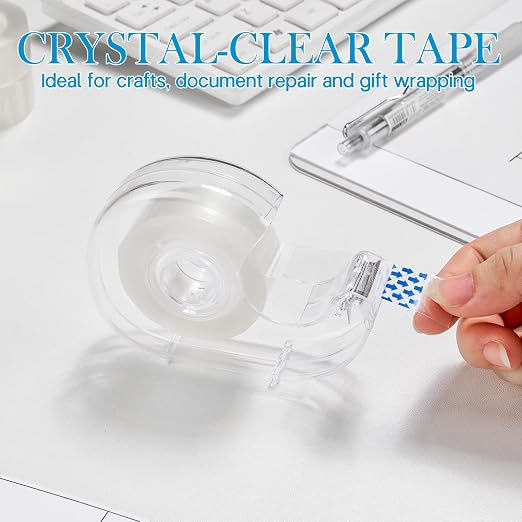 6 Rolls Clear Tape, Transparent Tape Refills for Dispenser | 1 Inch Core,3/4 x 1000 Inches per roll,Strong Adhesive for Gift Wrapping, Office, School, Home, Desk Supplies & Crafts
