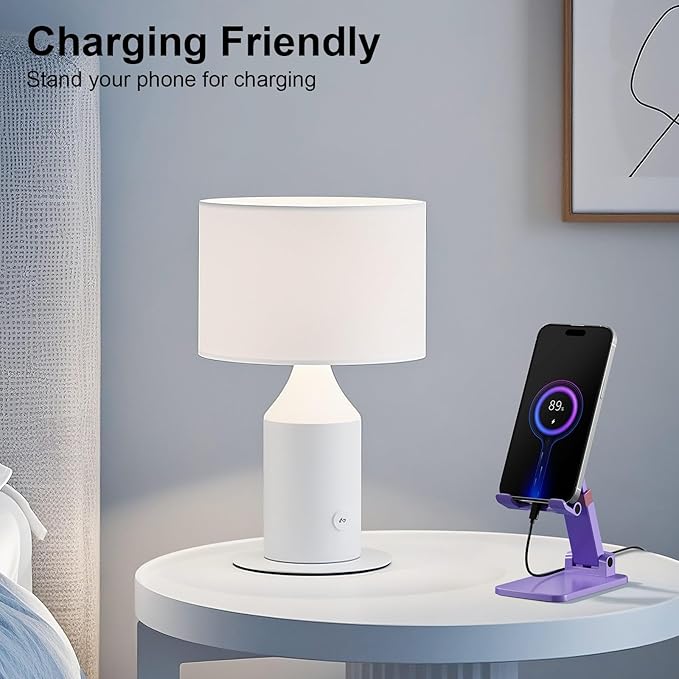 Phone Stand for Desk, Cell Phone Holder Adjustable Cellphone Stand for Desk Height Angle Adjustable Stands, Anti-Slip Base, Compact Design for iPhone Android Devices (Purple, 2Pack)
