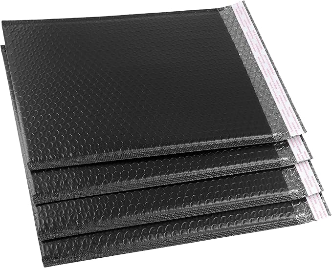 30PCS 10x13 Inch Bubble Mailers, Black Bubble Envelopes with Self Seal Adhesive Strip, E Commerce Shipping Bags for Makeup, Photo, Card