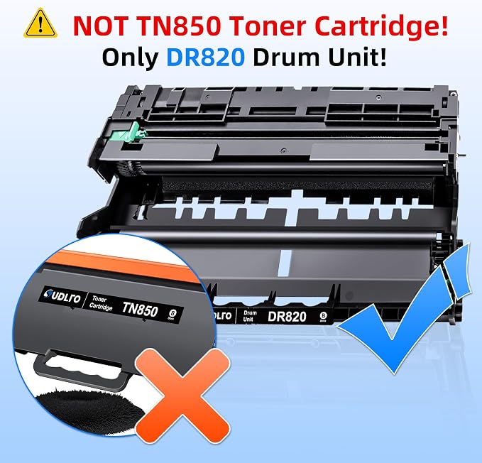 SUDLTO DR820 Drum Unit DR820 Replacement for Drum DR820 DR-820 | to Compatible with HL-L6200DW MFC-L5850DW HLL6200DW MFC-L5900DW MFC-L5700DW HL-L5200DW MFC-L6800DW (2 Black, Not Toner)
