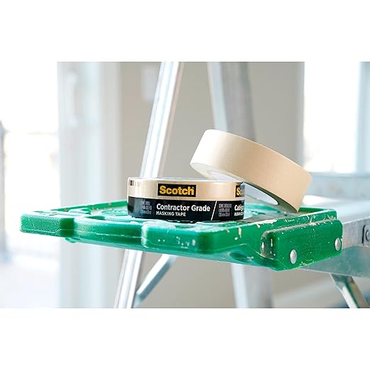 Scotch Painter's Tape Contractor Grade Masking Tape, 6 Rolls, 1.88 in x 60.1 yd, Holds to Surfaces For Up to 3 days, Removes Easily Without Leaving Sticky Residue, Interior & Exterior Use (2020-48TP6)