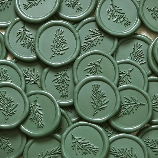 UNIQOOO Olive Green Glue Gun Sealing Wax Sticks for Wax Seal Stamp - Perfect for Wedding Invitations, Thank You Card, Mails, Wine Gift Wrapping, Christmas Gift, Pack of 8