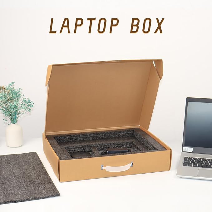 Laptop Shipping Box, Secure Laptop Box for Shipping with Foam, Cardboard Mailer Box for up to 16 Inch Laptop Packing (Pack of 3)