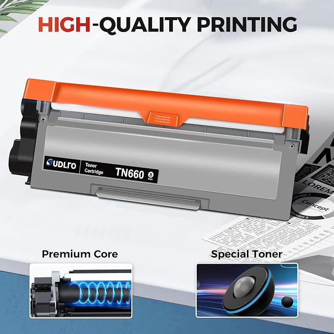 TN660 TN-660 Toner Cartridge Replacement for Brother TN660 TN630 TN-630 | TN-660 Use for HL-L2300D HL-L2380DW HL-L2320D DCP-L2540DW HL-L2340DW HL-L2360DW HL-L2305W Printers (2 Black)