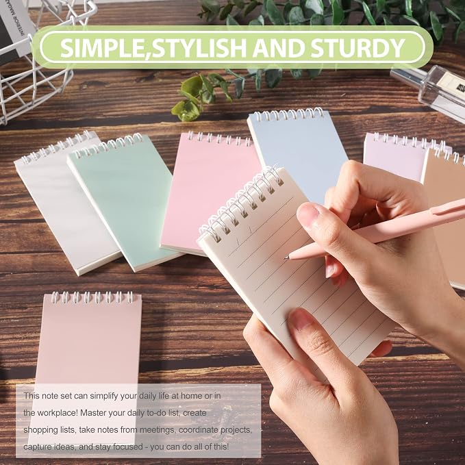 Ddaowanx Small Notebooks Bulk,3x5 Pocket Spiral Notepads With Lined Pages | 48 Pcs Mini Notebook for Work,Nursing School Essentials,School&Office Supplies,Nurse Gifts