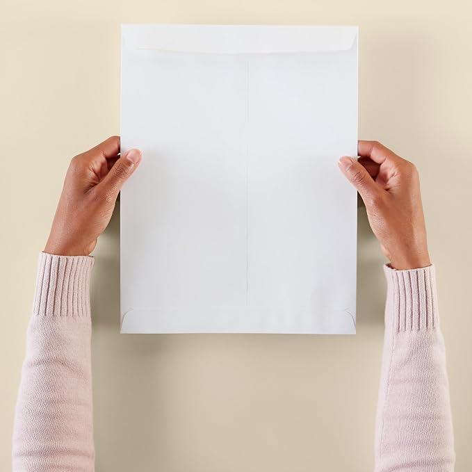Amazon Basics Catalog Self Seal Envelopes for Documents, Booklets, Mailers, 10x13 Inch, 28 lb, White, 250 Count (Pack of 2)