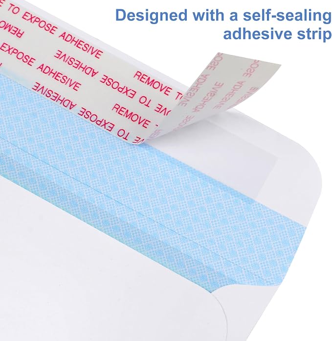 #10 Window Envelopes 72P, Double Window Envelopes Self Seal for Invoices, Statements and Business Checks, Size 4-1/8 x 9-1/2 Inches (White)