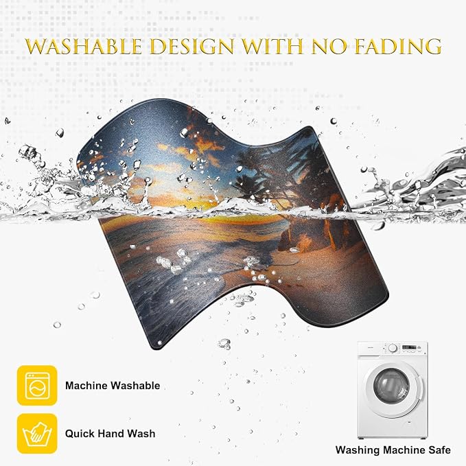 JIKIOU 3 Pack Mouse Pad with Stitched Edge, Portable Size-10.2x8.3in Sunset | Anti-Fray, Comfortable Smooth Lycra Surface, Non-Slip Rubber Base, Machine Washable Fade-resistant, Compatible with All Mice