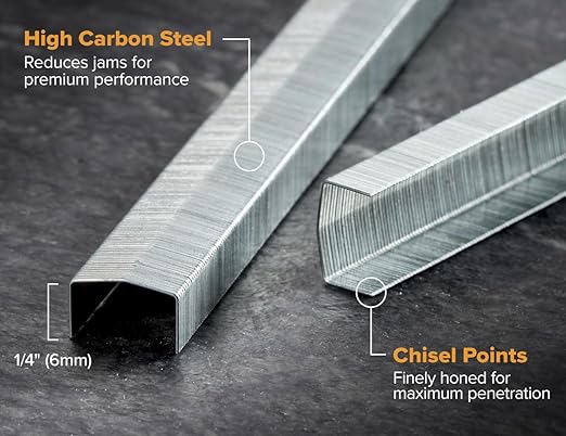 Bostitch Office B8 PowerCrown 0.25 Inch Staples, Pack of 30,000 Staples (STCRP21151/4-6), Silver