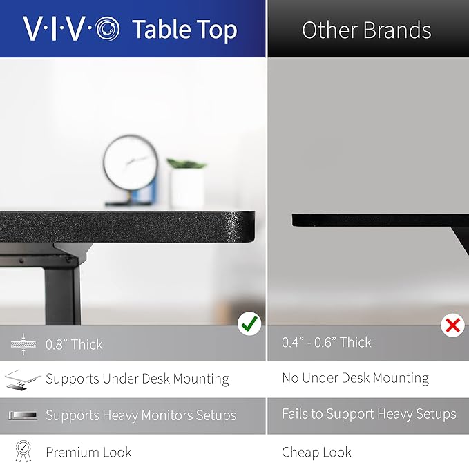 VIVO Corner Standing Desk, 63 x 55 inch Reversible L-Shaped Workstation, Electric Height Adjustment, Home, Office, and Reception Rooms, White Table Top Black Frame, DESK-E3CTBW