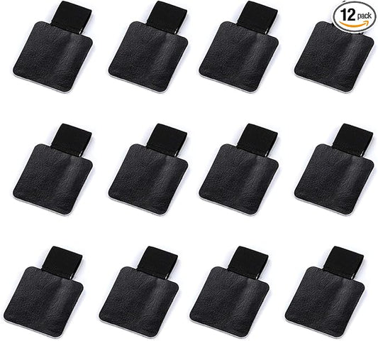 Pen Loop Holder Set, 12 Pack Self-Adhesive Pencil Holder Elastic Design for Notebooks, Journals, Calendars with 12 Colors (12 Pcs)