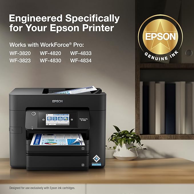 EPSON 822 DURABrite Ultra Ink High Capacity Black Cartridge (T822XL120-S) Works with WorkForce Pro WF-3820,3823, 4820, 4830, 4833, 4834