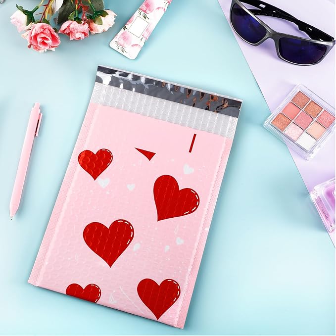 50 Pack Bubble Mailers 6x9 Inch,Self Sealing Adhesive Padded Envelopes,Waterproof Cute Bubble Mailers,Cushioning Shipping Envelopes for Packaging, Mailing, Gifts, Small Business
