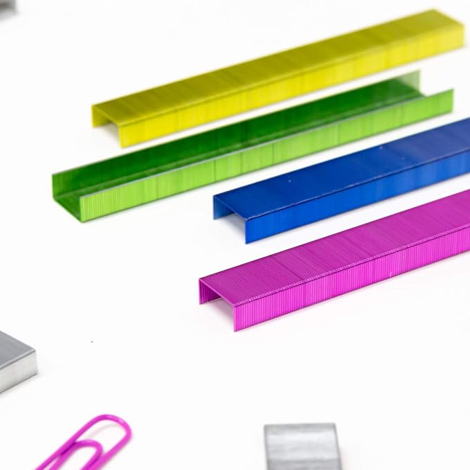 BAZIC Products Standard Staples, 26/6, Metallic Colors, 3000 Ct | refill standard staplers