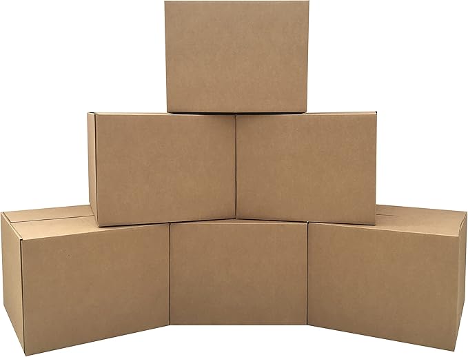 Large Moving Boxes 20'' x 20'' x 15'' (Pack of 6), Corrugated Cardboard Boxes for Packing, Shipping & Moving