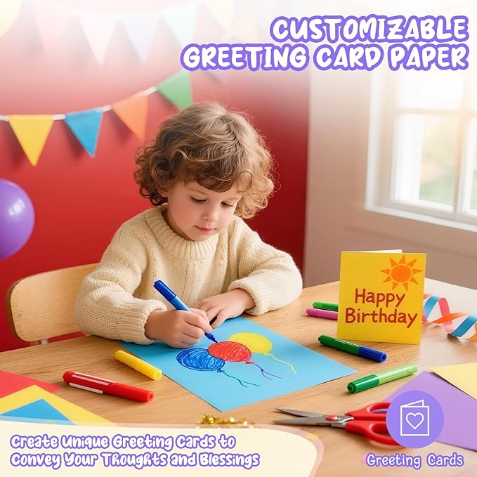 360 Sheets Colored Cardstock Paper 8.5 x 11, 9 Assorted Colors Construction Papers, Thick Cardstock Printer Paper 8.5 x 11, 200 GSM Card Stock Papers for Printing, DIY Crafts, Card Making, Invitations