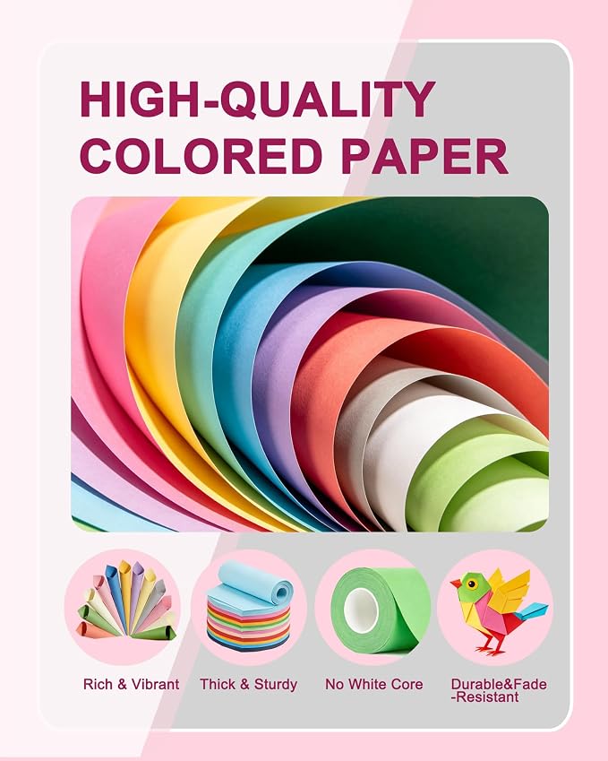 WritePads Veritas Colored Copy Paper, Pink Colored Printer Paper 8.5” x 11”, 20 lb / 75 GSM, 200 Sheets (1 Reams) Computer Paper, Multi-Purpose paper, Made in USA