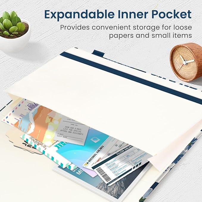 Taja Pretty Lined Journal for Women, Aesthetic Cute Hardcover Leather Journal for Writing, A5 College Ruled Notebook for Work & Note Taking, Perfect for Office School Home, 160 Pages, Petal Array