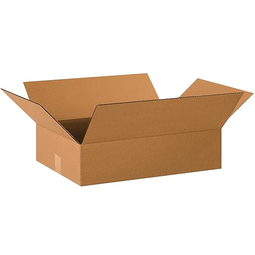 TAPE LOGIC 20 x 14 x 4 Corrugated Cardboard Boxes, Flat 20"L x 14"W x 4"H, Pack of 25 | Shipping, Packaging, Moving, Storage Box for Home or Business, Strong Wholesale Bulk Boxes
