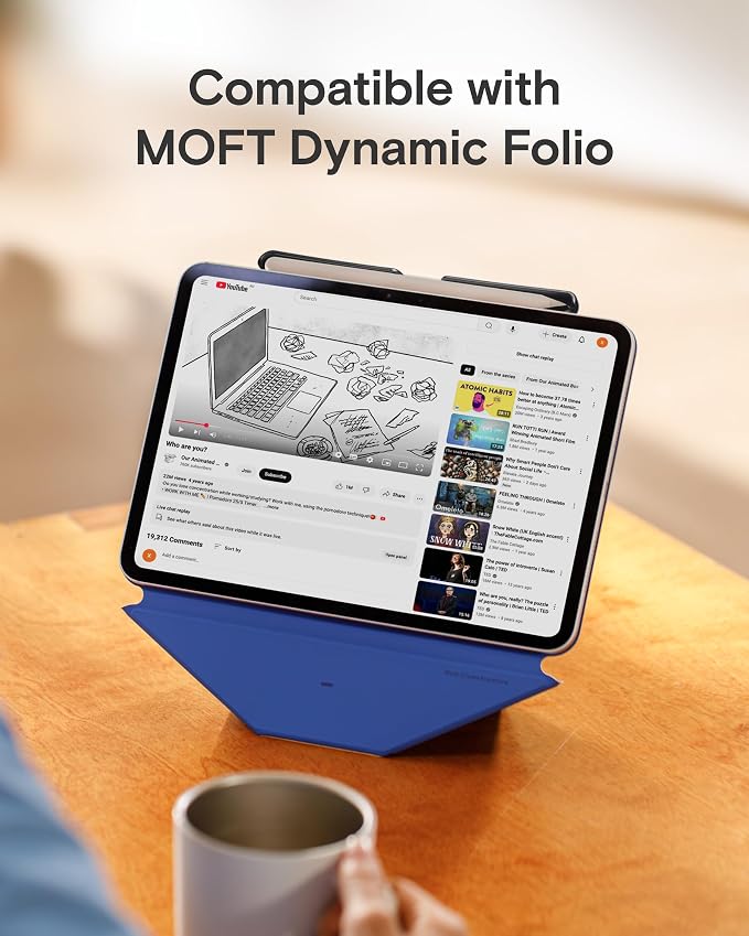 MOFT Pencil Holder for Apple Pencil Pro, Apple Pencil 2nd Generation, Compatible with Magic Keyboard, MOFT Dynamic Folio & Float Folio for iPad, Black
