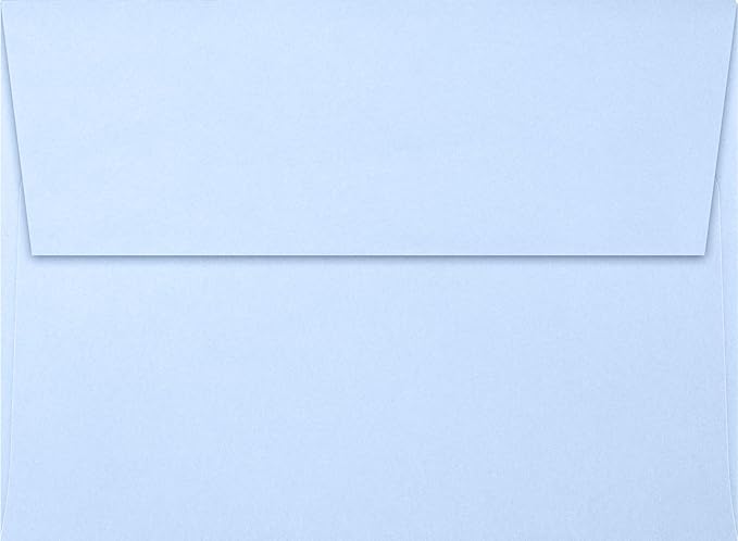 LUXPaper A7 Invitation Envelopes | Peel & Press | 5 1/4" x 7 1/4" | Baby Blue | 80lb. Text | 50 Qty