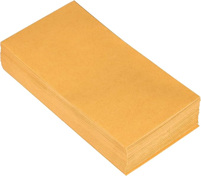 JAM PAPER #7 Coin Business Envelopes with Peel and Seal Closure - 3 1/2 x 6 1/2 - Brown Kraft Manila - Bulk 250/Box