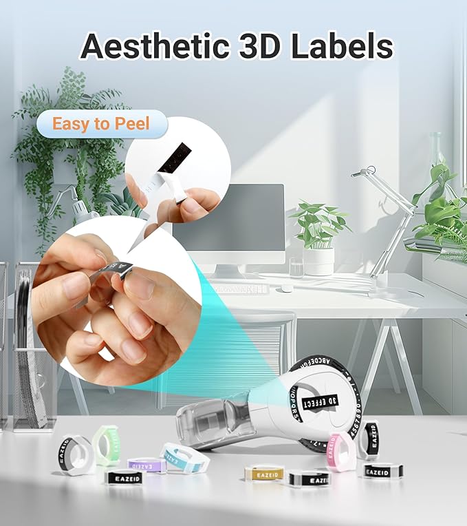 Embossing Label Maker Machine with Tapes, Vintage Embossed Label Maker Manual, Retro 3D Black Emboss Labeler with 10 Rolls 9mm Color Embossing Label Tapes for Home Scrapbooking Supplies, DIY Craft
