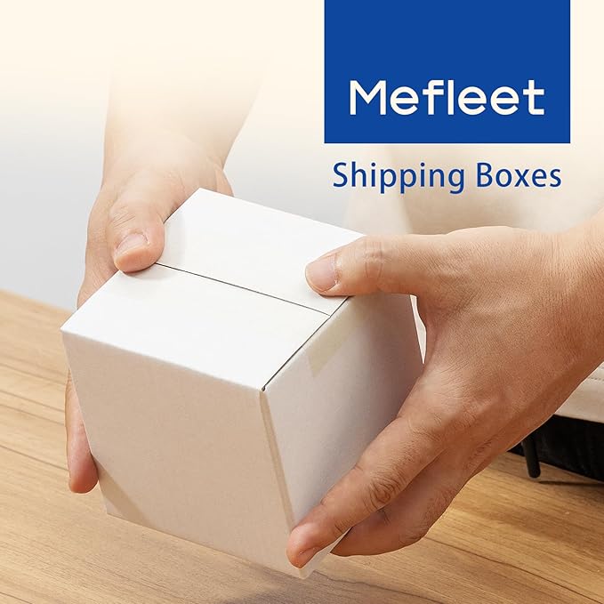 4x4x4" Shipping Boxes 50 Pack - Small Corrugated Cardboard Square Mug Mailing Box Packaging for Small Business - White Mailer Packing Supplies