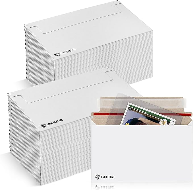 110-Pack Card Shipping Envelopes - 7 x 4.35 Inches Trading Cards Self-Adhesive Mailers, Perfect Fit for Semi-Rigid Sleeves, Toploaders & Ding Defend Protectors - Hobby Mailing Supplies