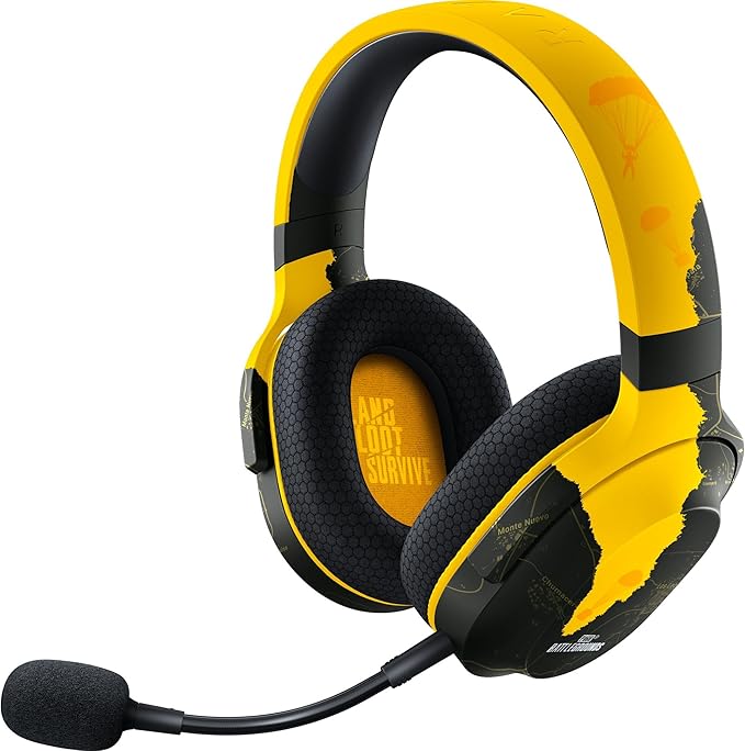 Razer Barracuda X Wireless Gaming & Mobile Headset (PC, PlayStation, Switch, Android, iOS): 2.4GHz Wireless + Bluetooth - Lightweight - 40mm Drivers - Detachable Mic - 50 Hr Battery - PUBG Edition