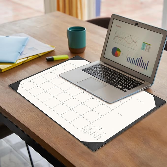 Desk Calendar 2026-2027 with Desk Mat – 22" x 17" Large Desk Pad Calendar Runs from July 2026 to December 2027, Office Supplies Desktop Monthly Calendar for Home & Office
