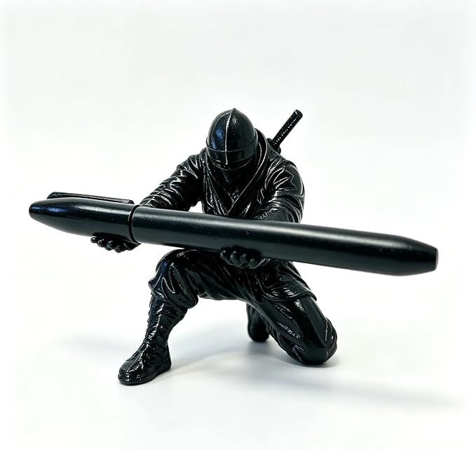Ninja Pen Holder, Ninja Warrior Pen Holder with Sword and Weapon, 2026 New 3D Printed Desk Organizer Stand with Sculpture, Creative Desktop Organizer Home Office