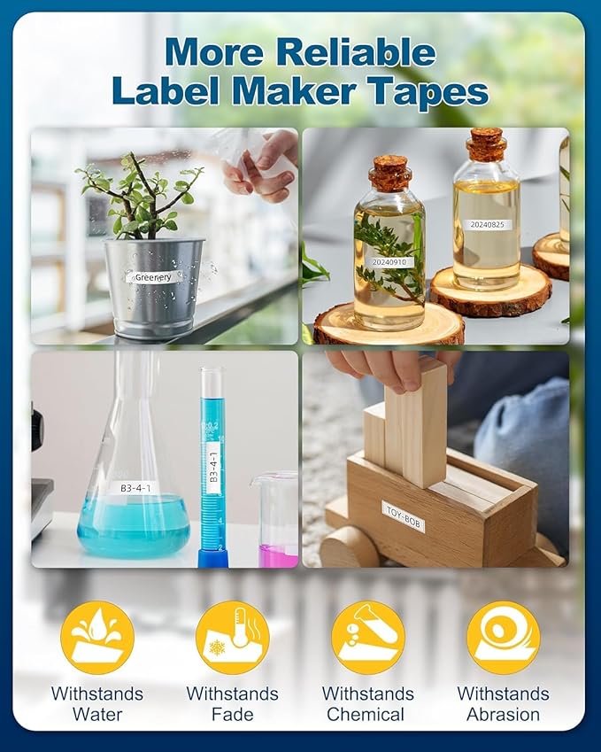 4-Pack TZe TZ Label Maker Tape 12mm 0.47 Laminated White Replacement for Brother P Touch Label Tape TZe-231 TZ-231 Compatible with Ptouch Label Maker PT-D210 PT-H110 PT-D220 PT-D400 PTD600 1880