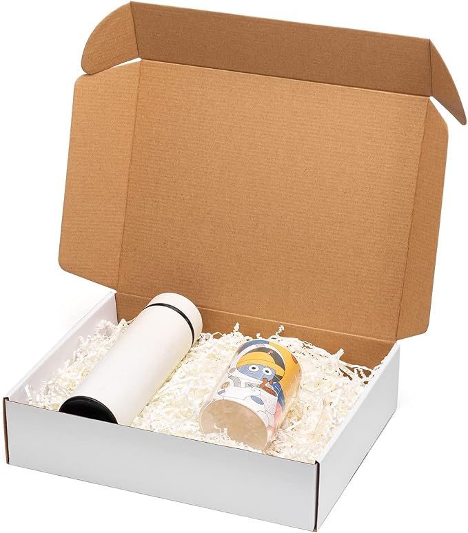 Timirog Shipping Boxes 13x10x3 Inches 20 Pack White Corrugated Cardboard Mailing Box for Small Business, Tab Locking Literature Mailer Packaging Supplies for Packing Book Gifts Craft | Mailing Box for Small Business, Tab Locking Literature Mailer Packa...